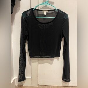 Cute mesh/ see through top Large
